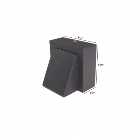 APLIQUE LED SIMPLE EXTERIOR IP54 5W 3000K GRIS MODELO KAPELLE KONNERGIE