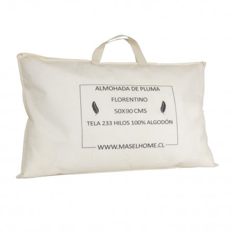 Almohada de Pluma FLORENTINO 50x90 1.600 grs.