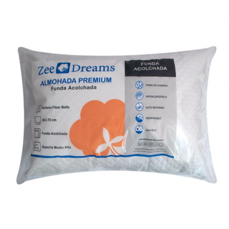 Almohada premium funda acolchada 50x70 cm Zee Dreams