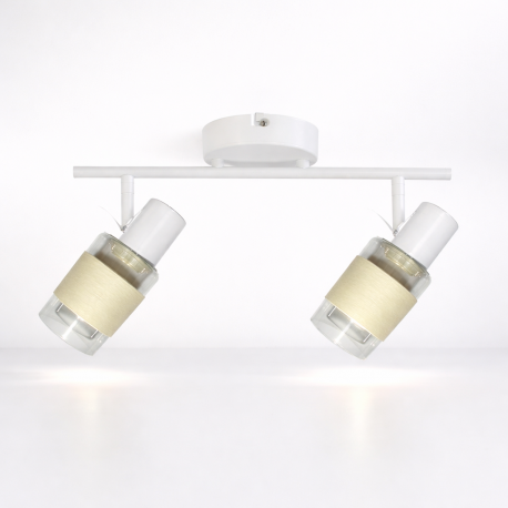 Apliqué blanco doble porta e14 led Konnergie