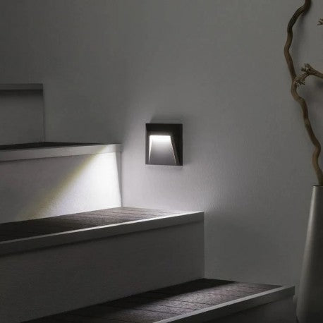 Aplique Led muro slim 6W IP65 Grafito