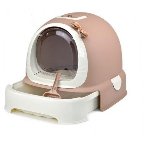 Arenero para Gato + Bandeja Inferior Beige