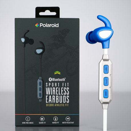 Imagen de Audifono Bluetooth Polaroid Sport Fit Azul para hogar u oficina disponible online
