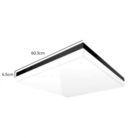 Base sobreponer color negro panel 603x603 Konnergie para iluminación disponible online en El Container