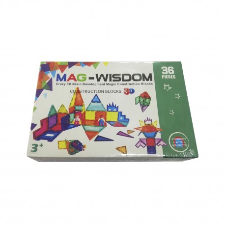 Bloques 3D Mag-Wisdom. Juego de 36 piezas.