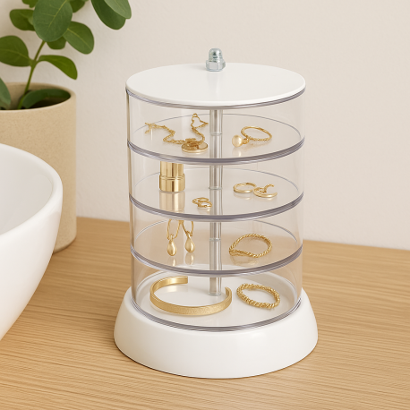 Caja organizadora de joyas acrilica 4N para hogar disponible online en El Container