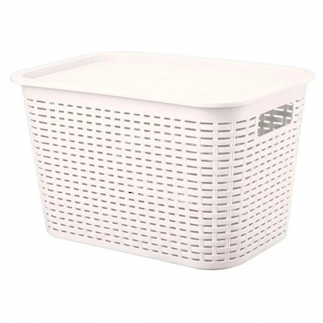 Imagen de Caja Canastilla organizadora Tavarua 22L Beige Reyplast disponible para compra online