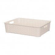Canastilla Organizadora Tavarua 6.6 L Beige Reyplast para hogar disponible online en El Container