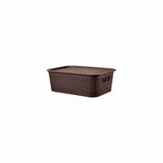Imagen de Canastilla Tavarua con Tapa 13L Marron Reyplast disponible para compra online