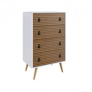 Comoda Amber 4 cajones Blanco café