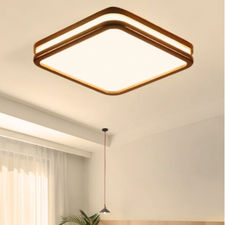 Imagen de Lámpara Cuadrada 36w 300mm Modelo Saiph Caoba 3000-4000-6000k C/Control Konnergie disponible para compra online en Chile