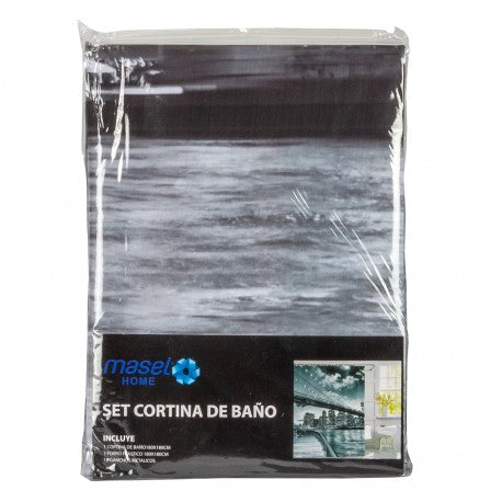 Cortina Baño Set Brooklyn Bridge 180x180 cm. Masel