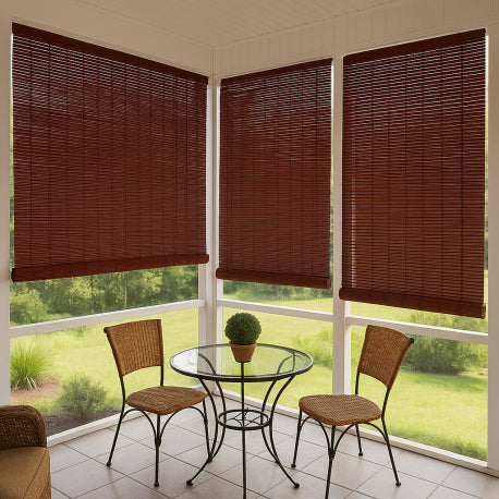 Cortinas Enrollable Bambú Biancobelo