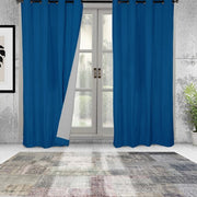 Cortinas Set B.O. Microfibra 2 pzas. 1.40 x 2.25 cm Azul. Masel