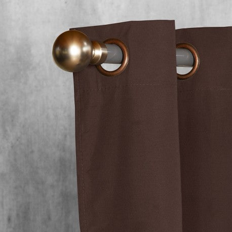 Cortinas Set B.O. Microfibra 2 pzas. 1.40 x 2.25 cm Chocolate. Masel
