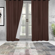 Cortinas Set B.O. Microfibra 2 pzas. 1.40 x 2.25 cm Chocolate. Masel