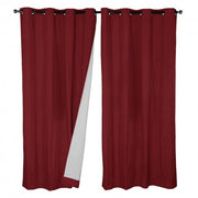 Cortinas Set B.O. Microfibra 2 pzas. 1.40 x 2.25 cm Rojo. Masel