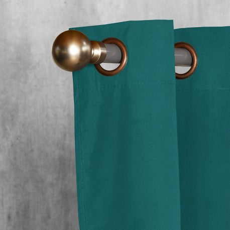 Cortinas Set B.O. Microfibra 2 pzas. 1.40 x 2.25 cm Turquesa. Masel