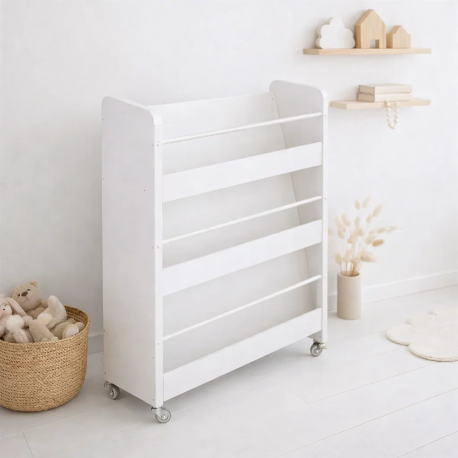 Estanteria con ruedas 3 niveles blanca
