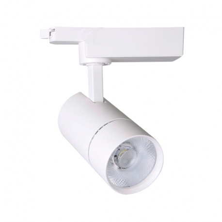 FOCO LED A RIEL MONOFASICO 30W 3000K BLANCO MODELO ALTAIR ZEROFLICKER A KONNERGIE