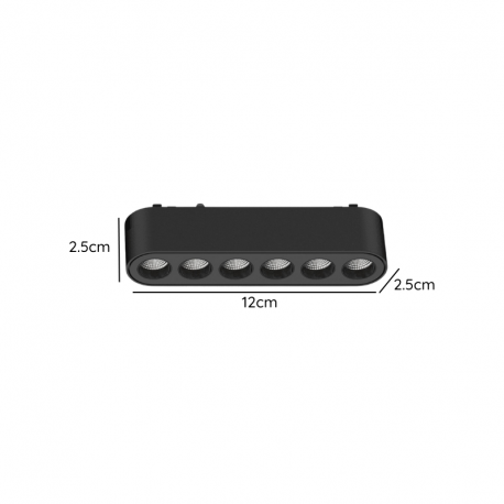 FOCO RIEL MAGNETICO 24 CERRADO FIJO 6W 48V 4000K CYGNUS KONNERGIE