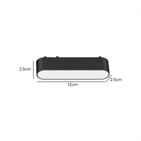 FOCO RIEL MAGNETICO EMPAVONADO FIJO 6W 48V 3000K CYGNUS KONNERGIE