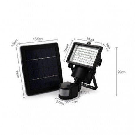 Foco Solar Led de alta luminosidad 120 LED
