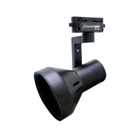Foco monofásico negro porta ampolleta e27 modelo haedi El Container