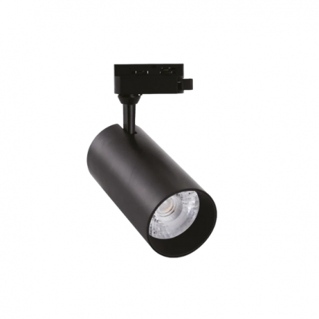 Foco proyector negro led modelo altair a riel monofásico 20w 4000k