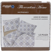 Juego de Sabanas Line 2.0 plazas Taupe. Masel