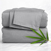 Juego de Sabanas de Bambu 300 Hilos Gris Biancobelo 2p