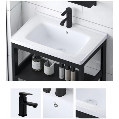 Kit mueble vanitorio mas espejo de baño