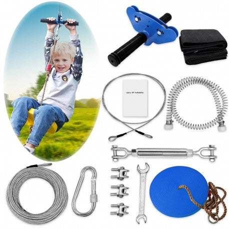 Kit de tirolesa de 29 metros para niños