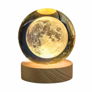 LAMPARA DE MESA LED BOLA DE CRISTAL 6 LUNA 3000K DC5V USB 1W KONNEGIE