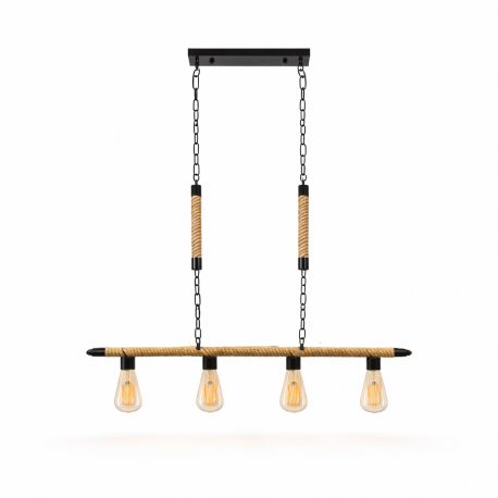 LAMPARA DE TECHO PORTA AMPOLLETA E27 X4 MODELO YUTE VASUMATI KONNERGIE
