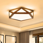 Imagen de Lámpara LED Pentágono Sobrepuesta 36W 300mm MDF Oscura 3K-4K-6K Modelo SAIHP Konnergie
