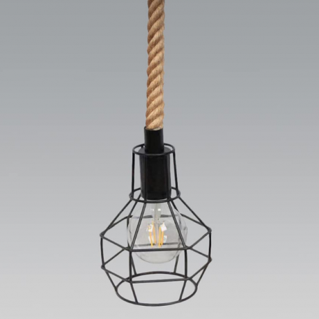 Lámpara de techo porta ampolleta e27 modelo Yute Siegburg