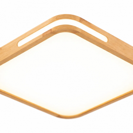 Lámpara led moderna con control cuadrado para sobreponer 36+36w 400mm madera clara 3000k-4000k-6000k modelo tannistha