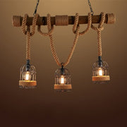 Lampara colgante cuerdas 3 luces L05