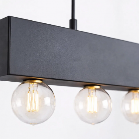 Lampara colgante Couture negro 5 luces