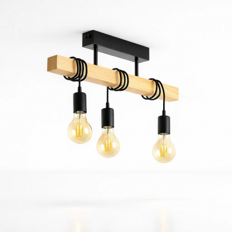 Lampara colgante Townshend negra 3 luces