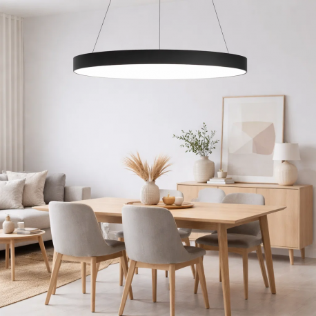Lampara led 45w colgante 3000k modelo brihaspati redonda cerrada konnergie