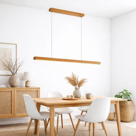 Lampara techo led Camacho wood