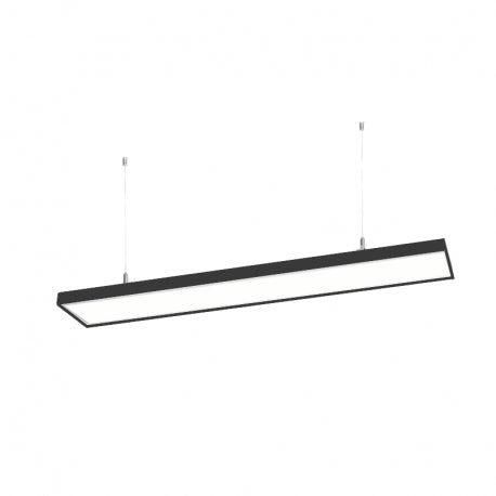 Lineal negro abs 1200x100x70 48w 4000k algol Konnergie para iluminación disponible online en El Container