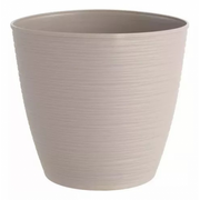 Maceta redonda estilo piedra 25 x 23 cm taupe, Reyplast para hogar disponible online en El Container