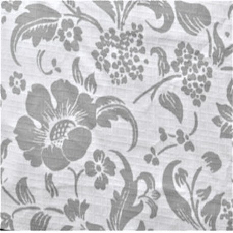 Mantel PVC Flores Rectangular 140 x 210 cm. Gris. Masel