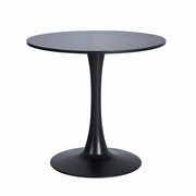 Mesa Redonda Minimal Negra 80x80