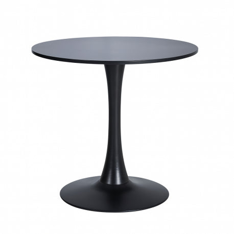 Mesa Redonda Minimal Negra 80x80