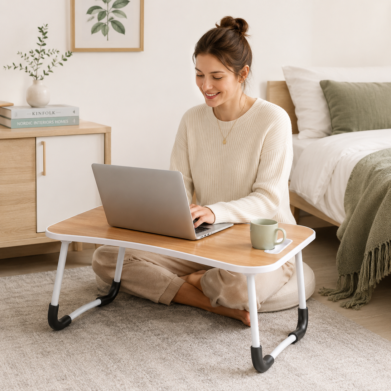 Mesa plegable para notebook madera