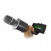 Imagen de Micrófono Karaoke Lil Voice 2 LED Soporte Metal Negro MLAB